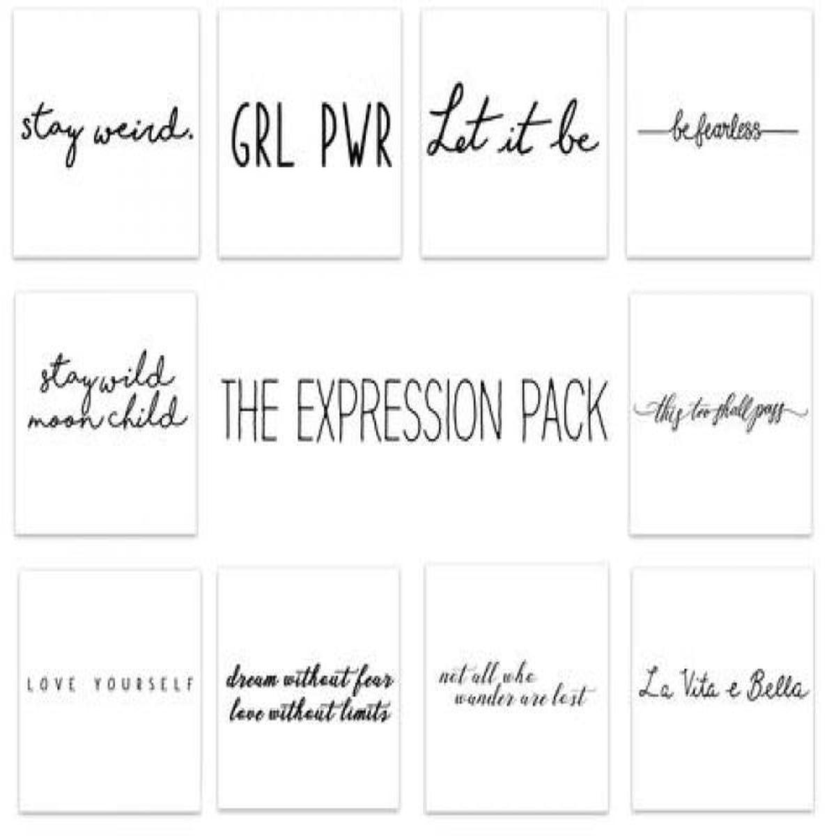 The Expression - Temporary Tattoo Pack