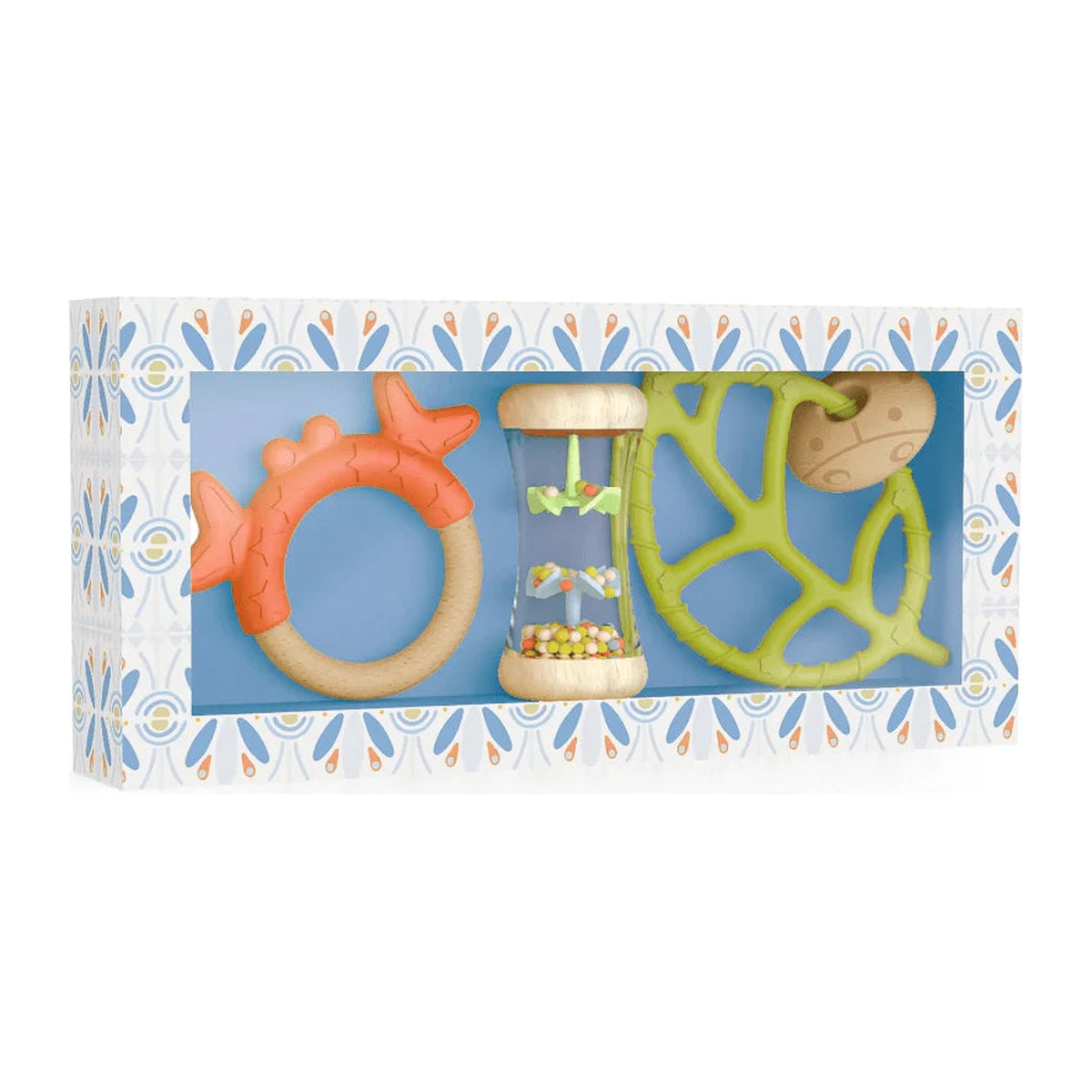 Baby Teether & Rainmaker Gift Set