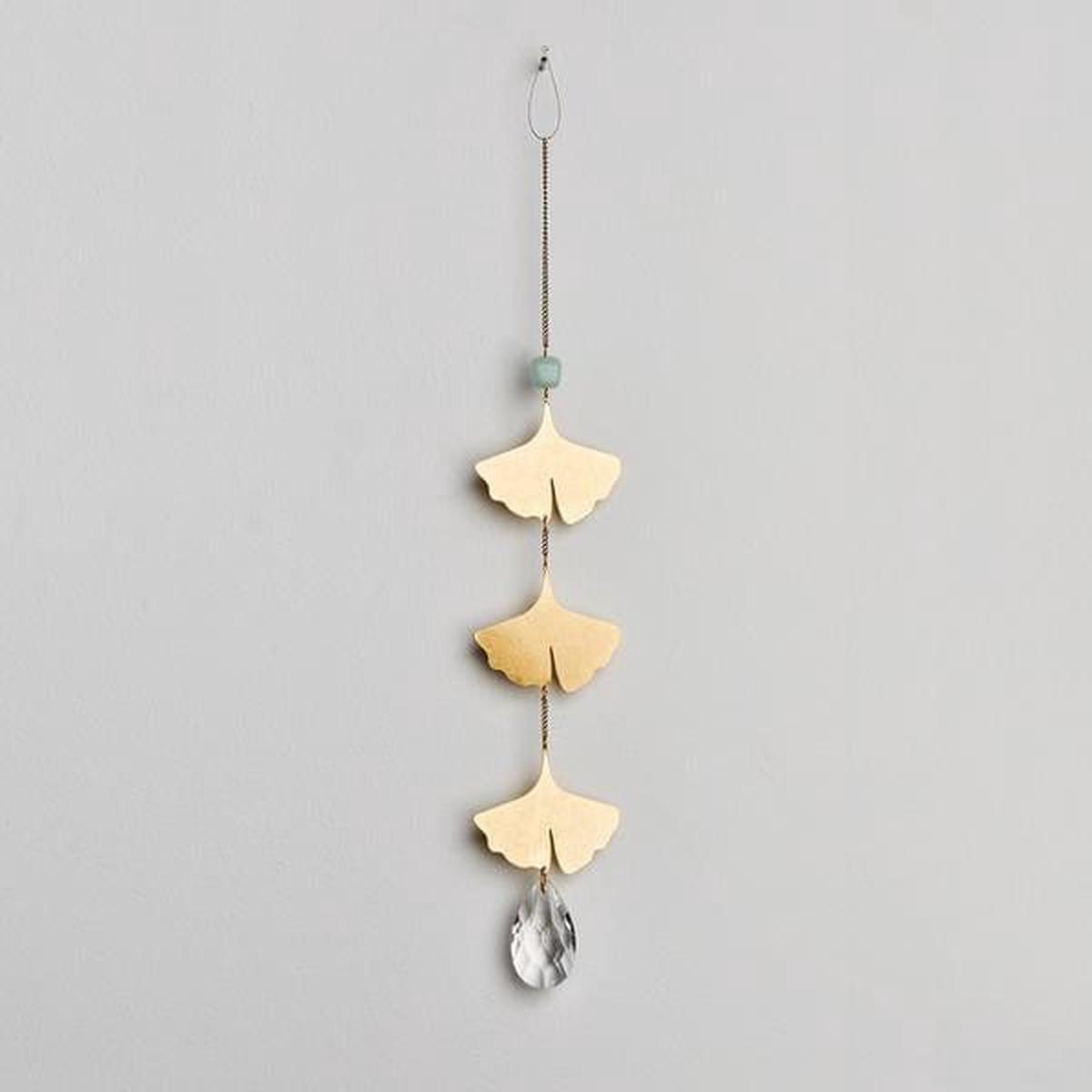 Botanical Leaf Amazonite Crystal Suncatcher