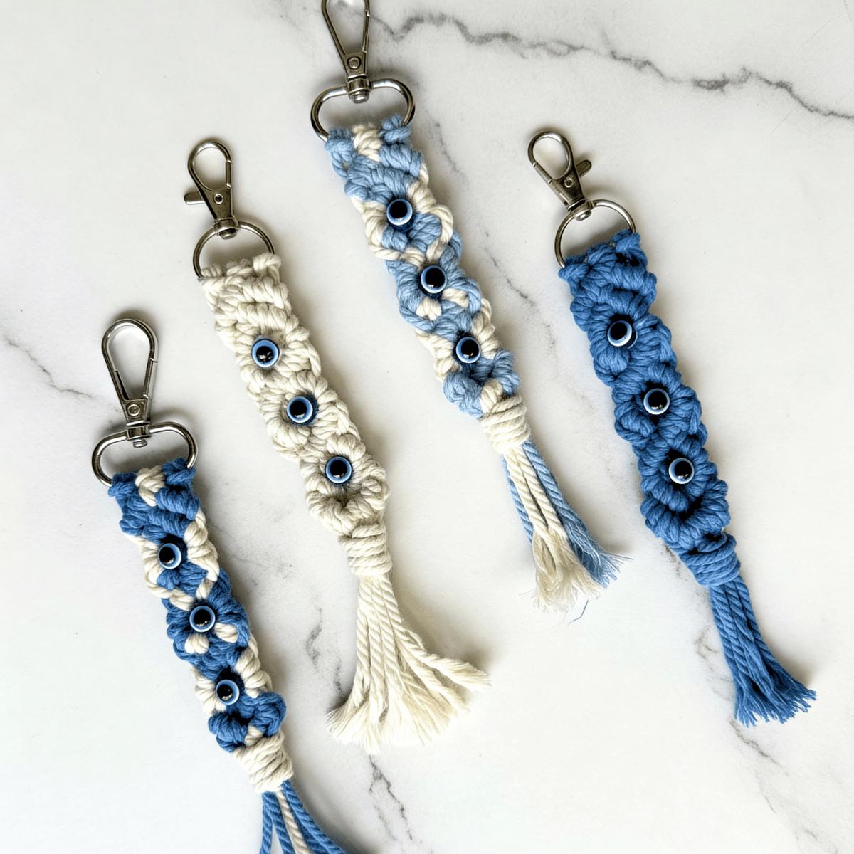 Evil Eye Keychain Protective Charm Key Ring