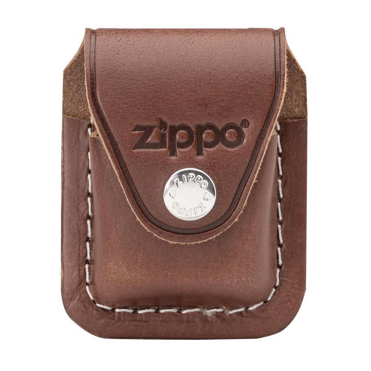 ZIPPO LPLB BROWN POUCH WITH LOOP