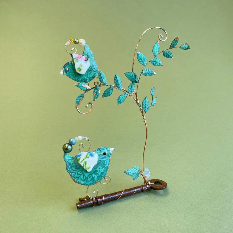Birds on a key