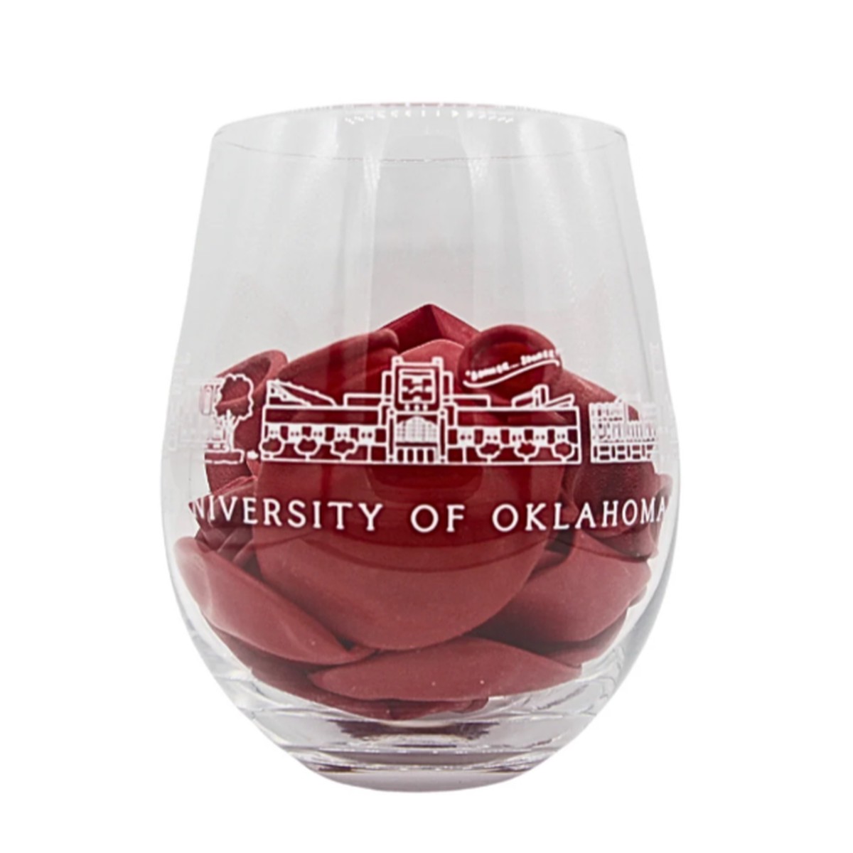 Oklahoma Skyline Stemless Glass