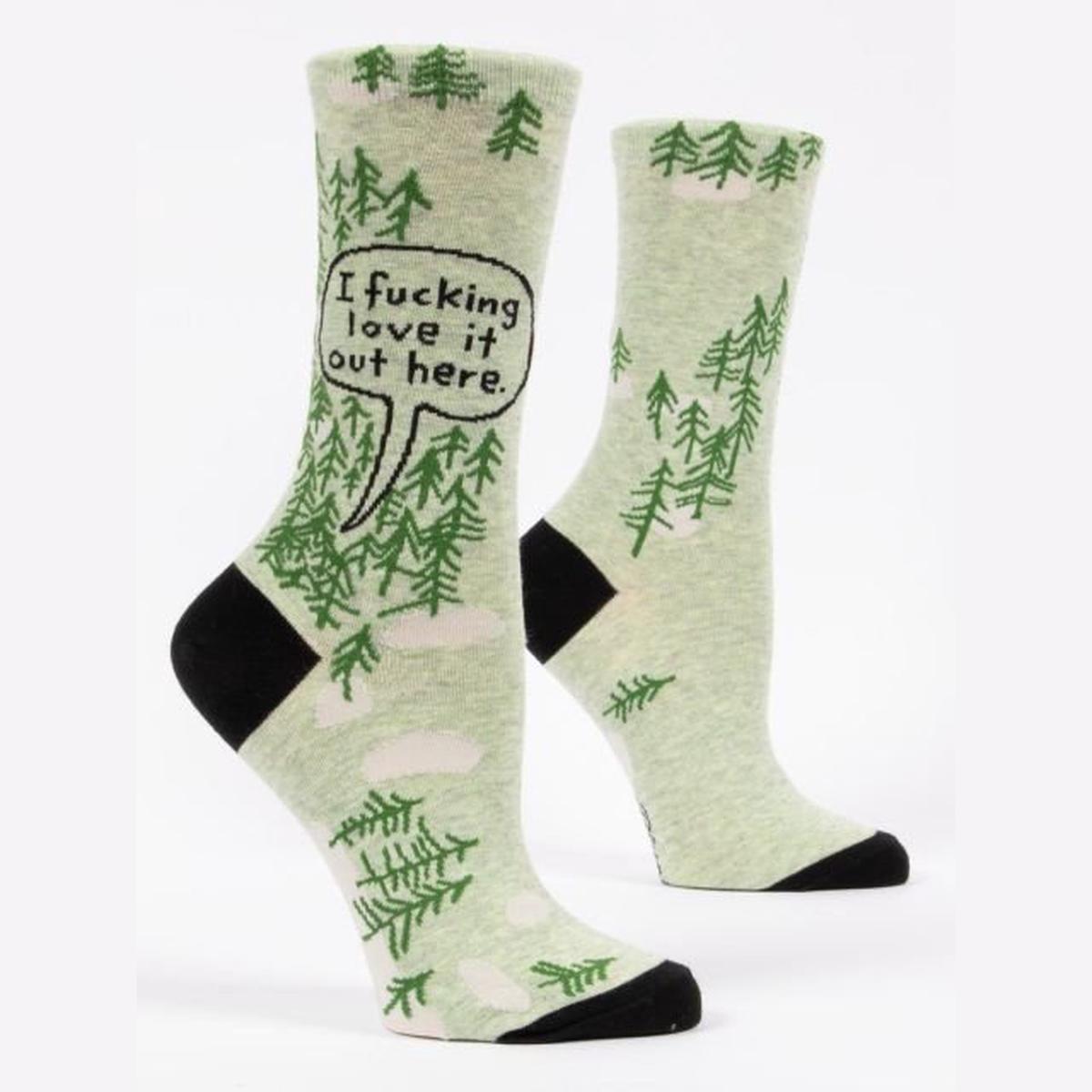 Fucking Love It Woods Crew Socks