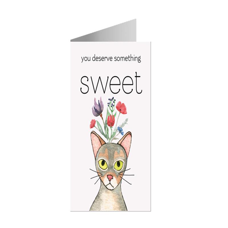 + card with a message
