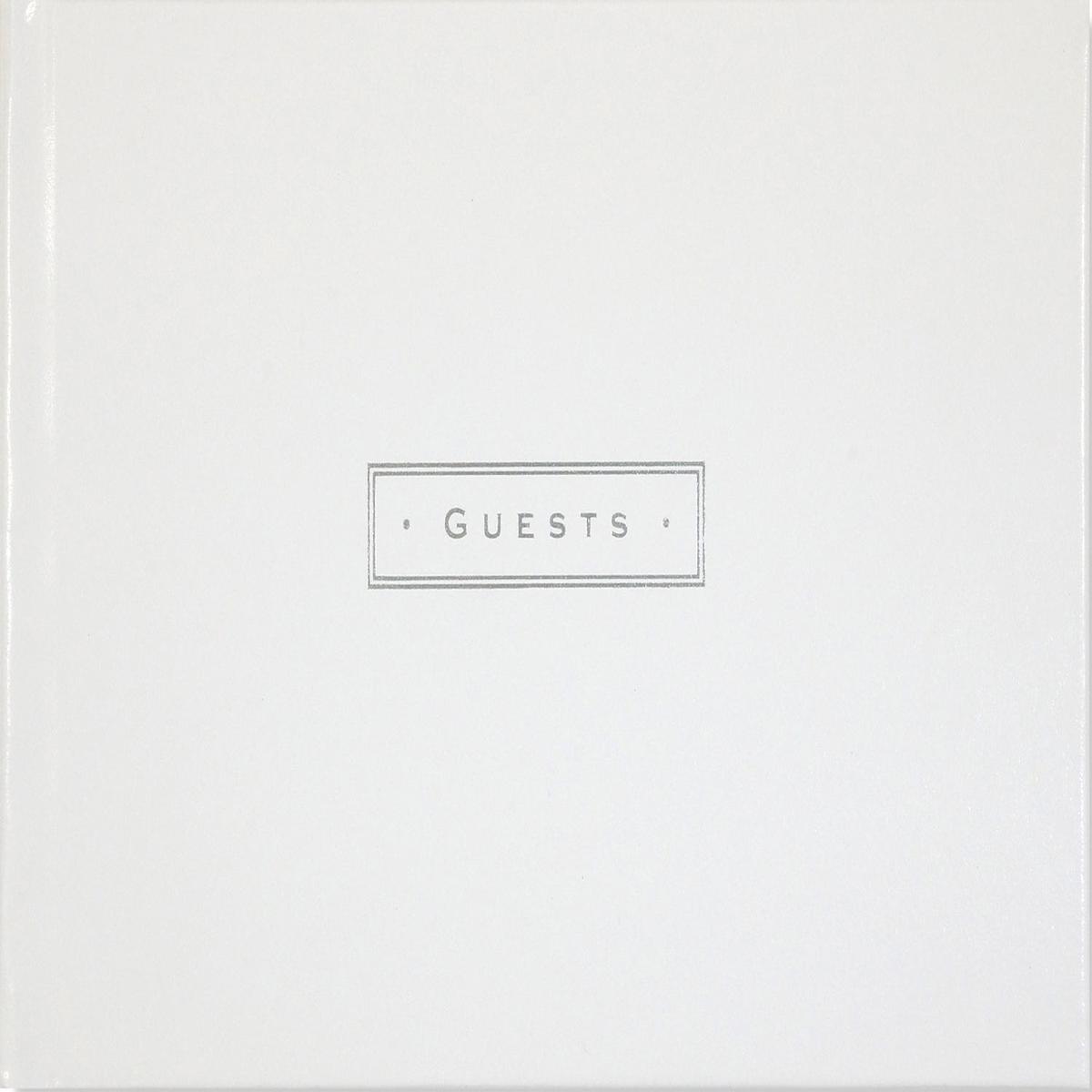 WHITE LEATHER GUEST BOOK
