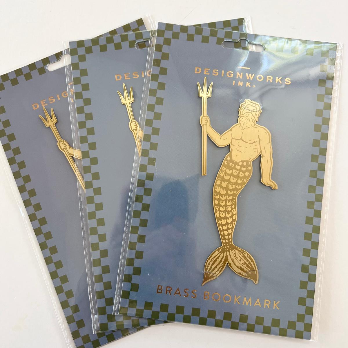 Brass Bookmark - Poseidon