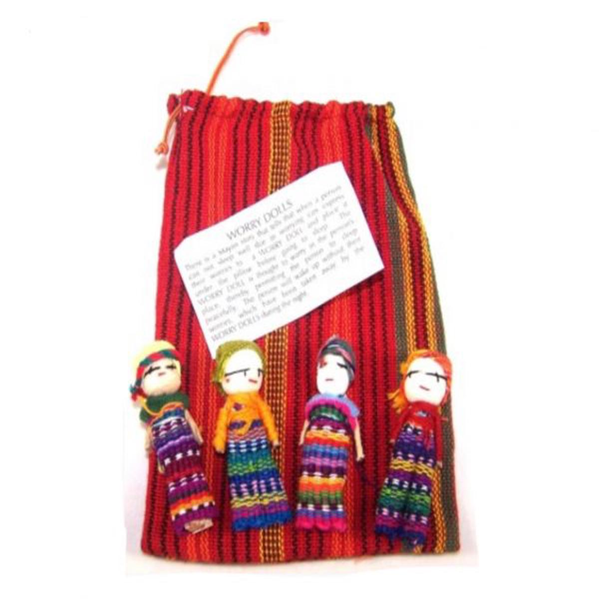 Mexi Traders  Large Worry Dolls in Bag (4)(Assorted)