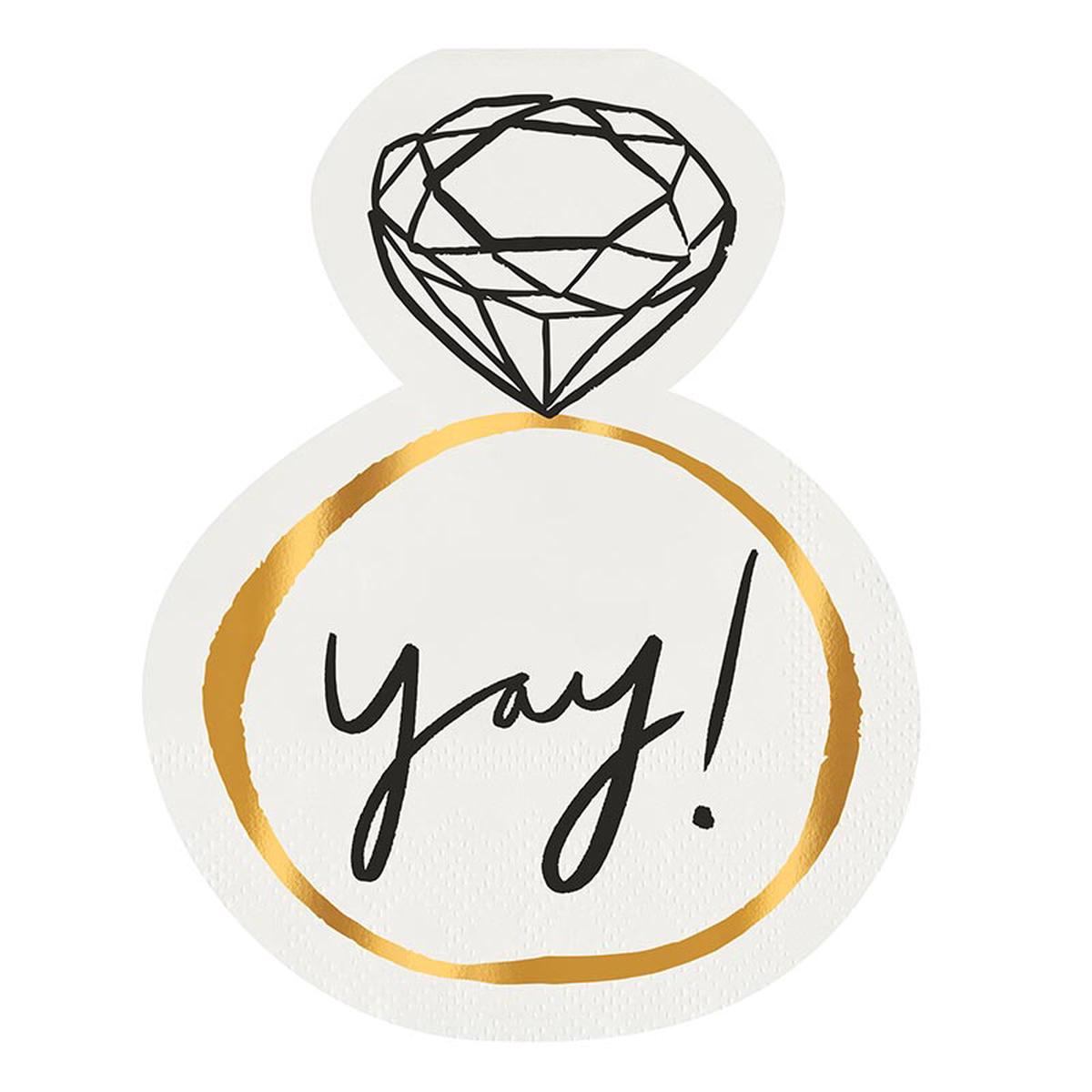 Die-Cut Napkins - Ring/Yay!