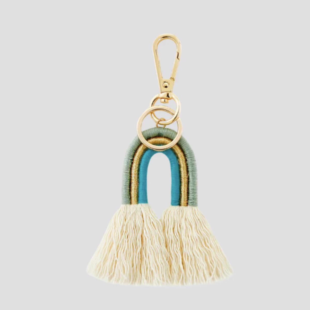 Rainbow Bag Charm Grey