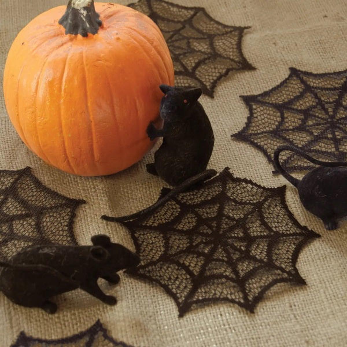 Spider Web Doily 6" - Black