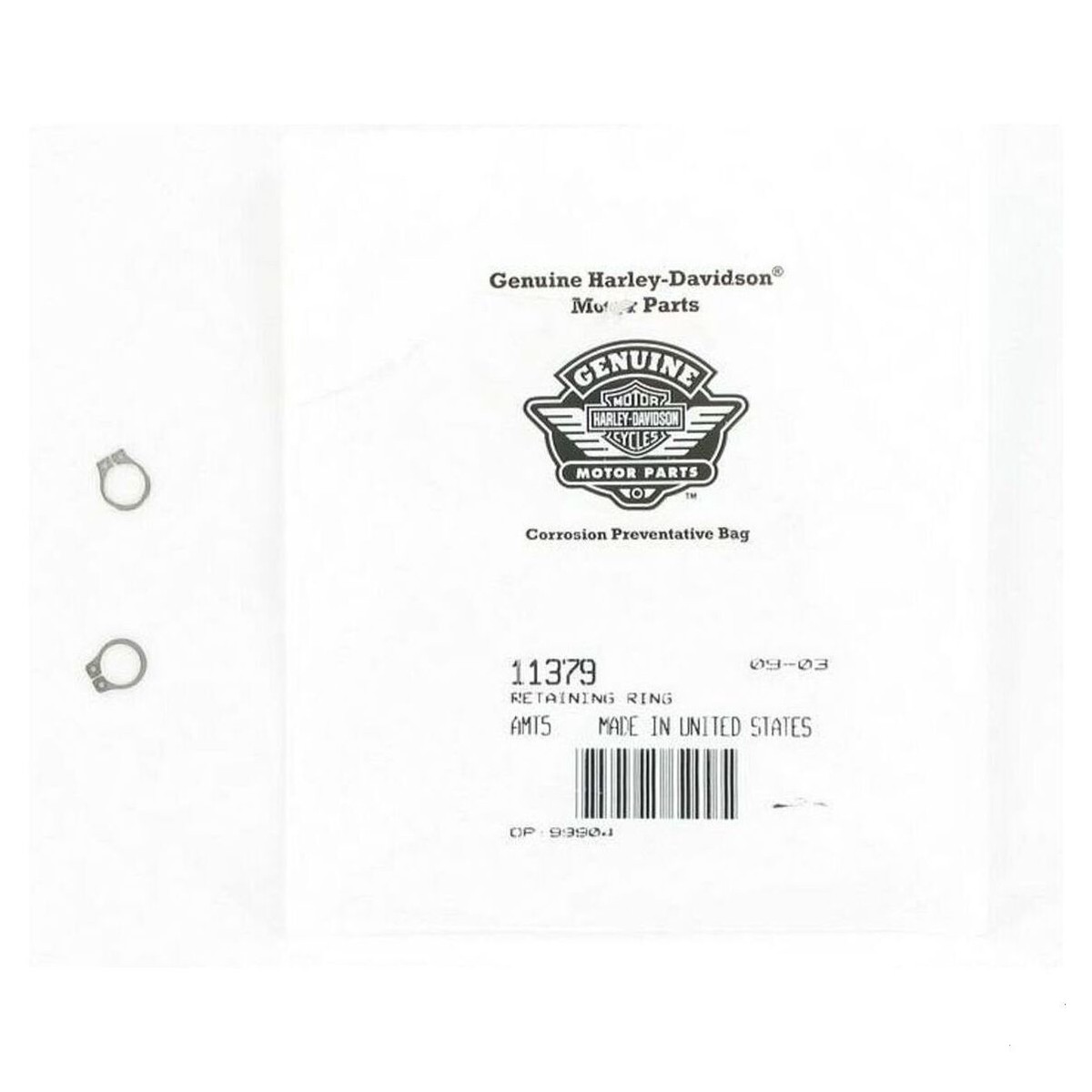 Harley RETAINING RING 11379