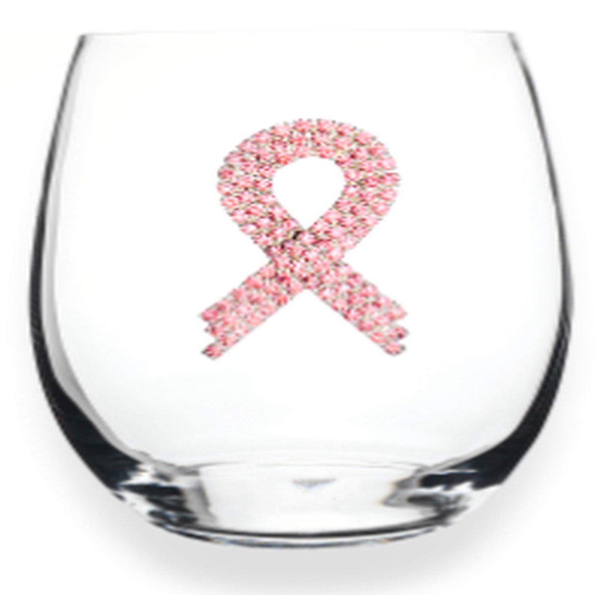 Pink Ribbon Stemless