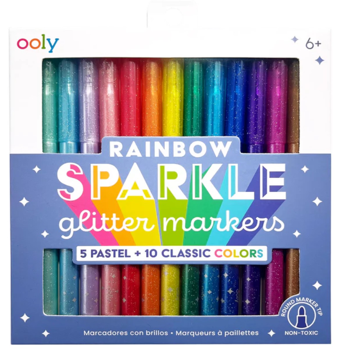 Rainbow Sparkle Glitter Markers