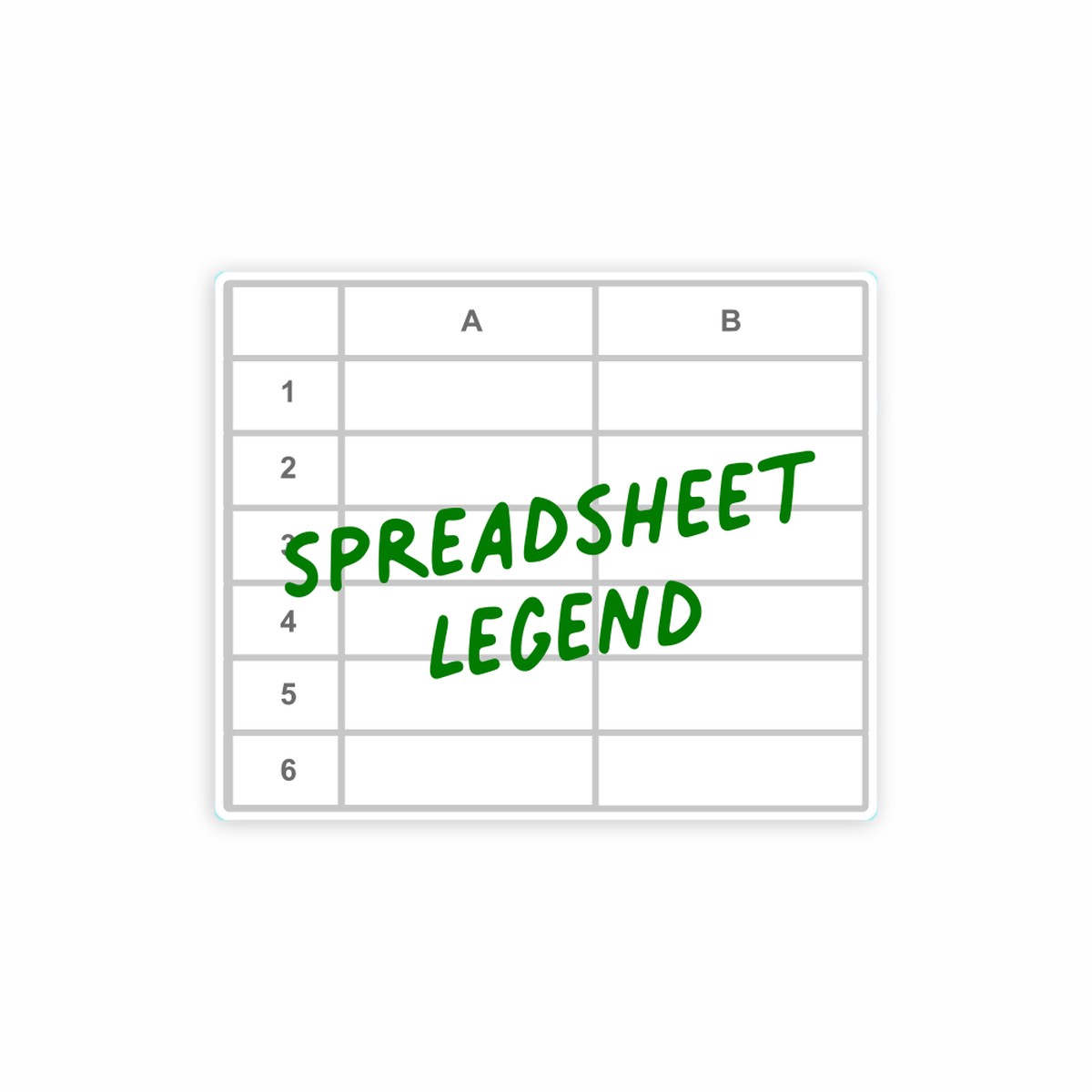 Spreadsheet Legend Sticker