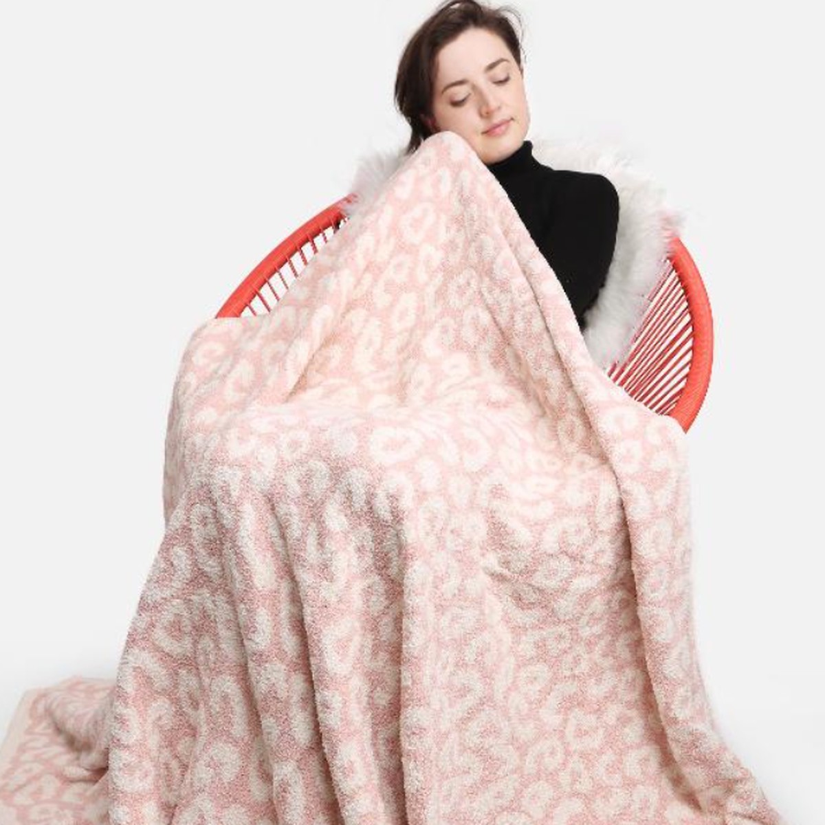 Pink Leopard Throw