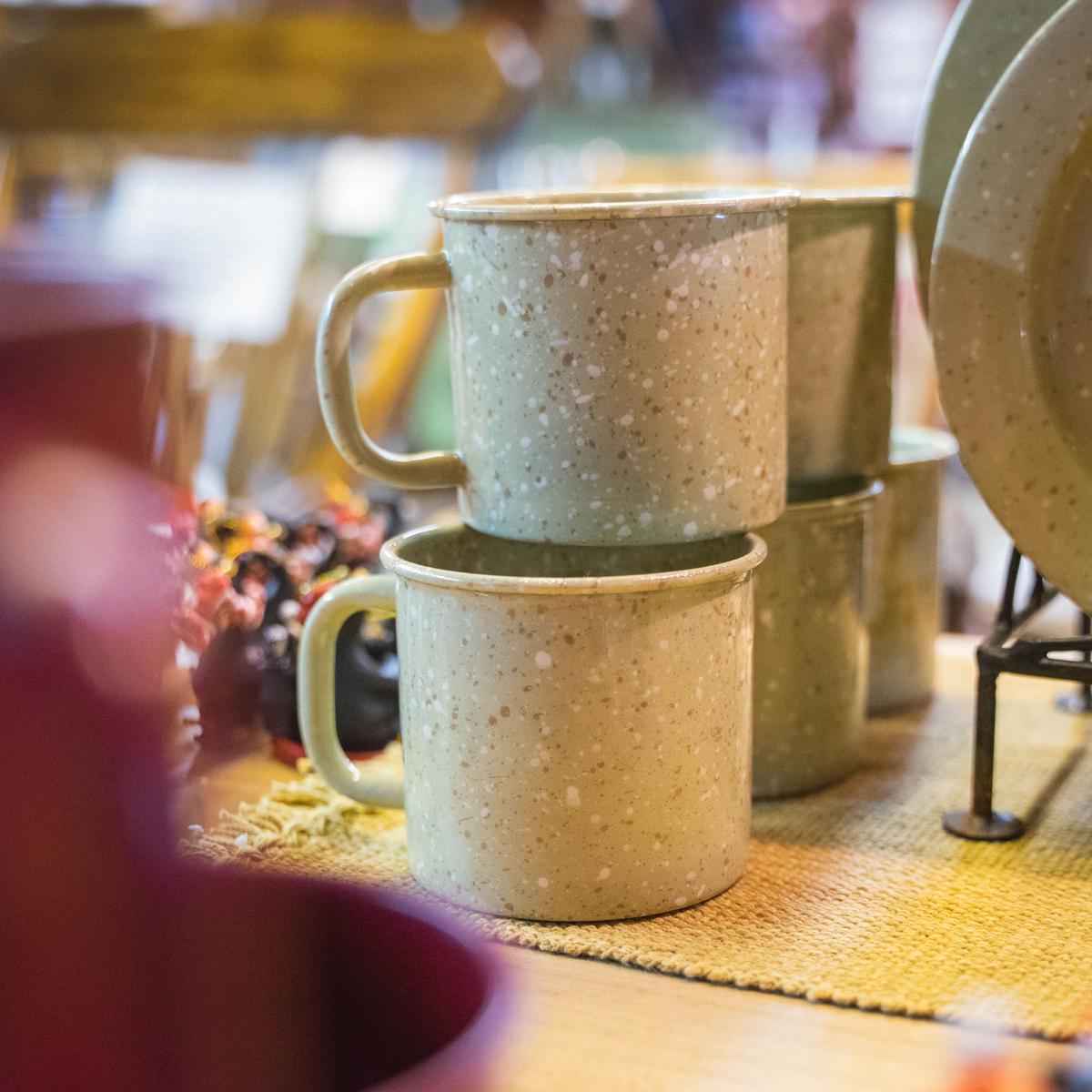 Enamelware Granite Mug Standstone