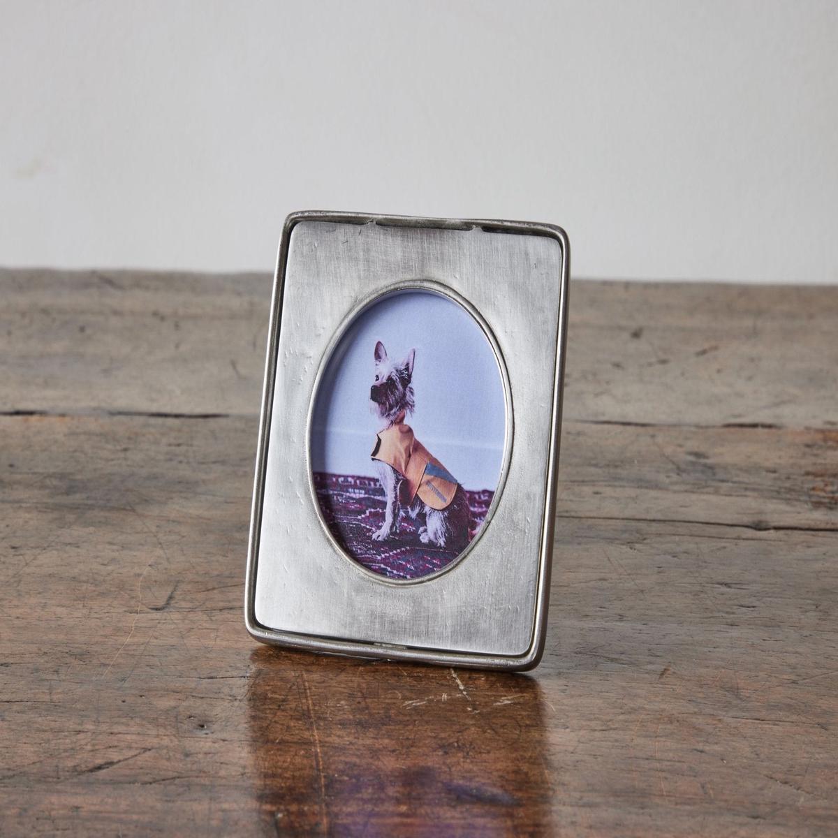 Pewter Piemonte Small Round Frame