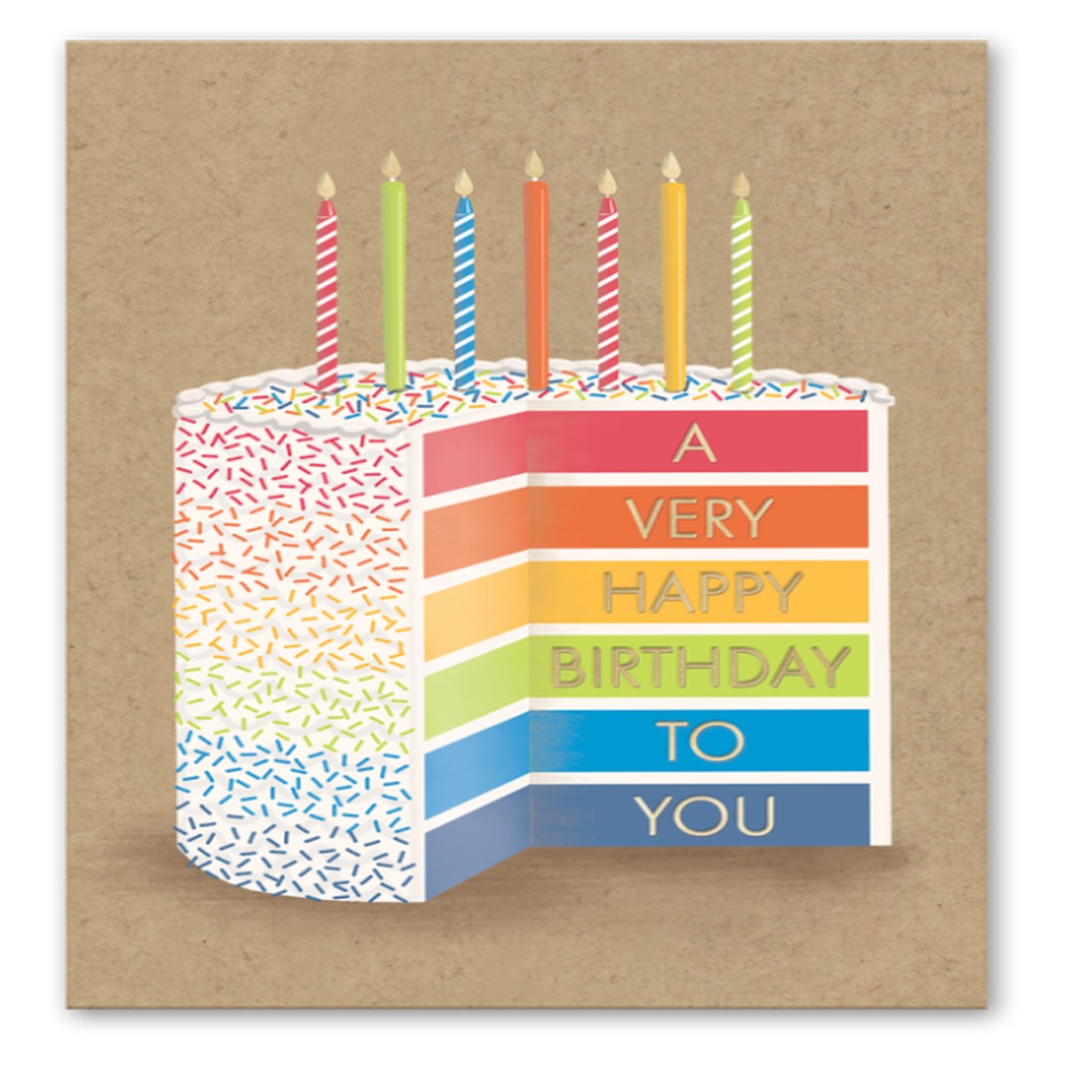 Rainbow Cake Card