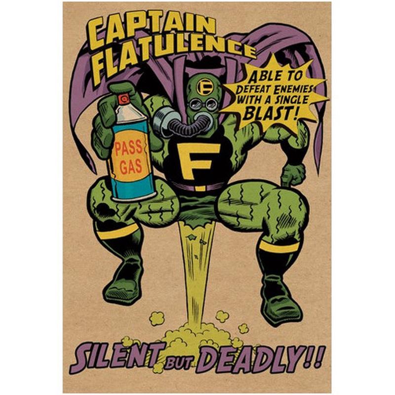 Captain Flatulence Funny / Humorous Dan Collins Birthday Card