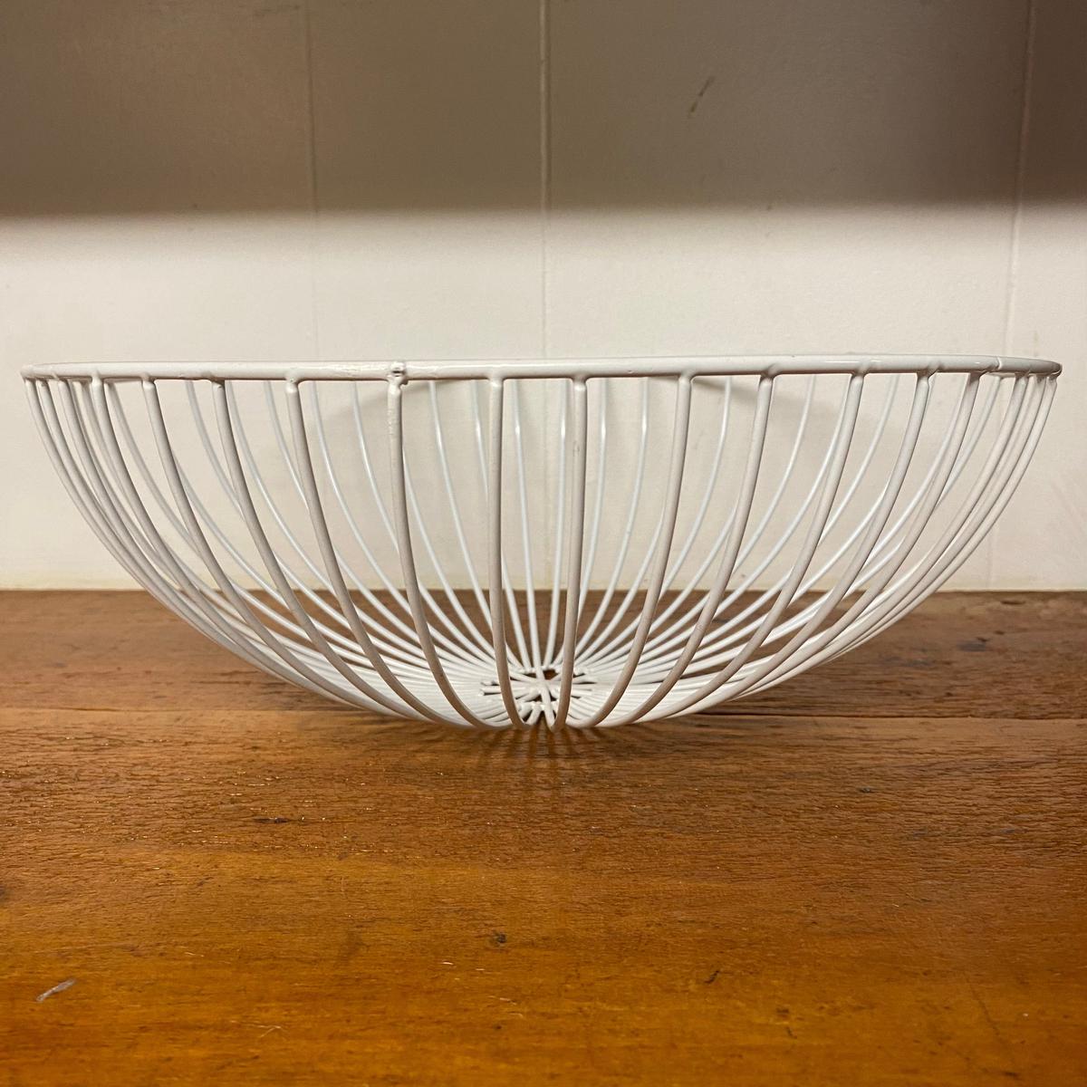 White wire basket